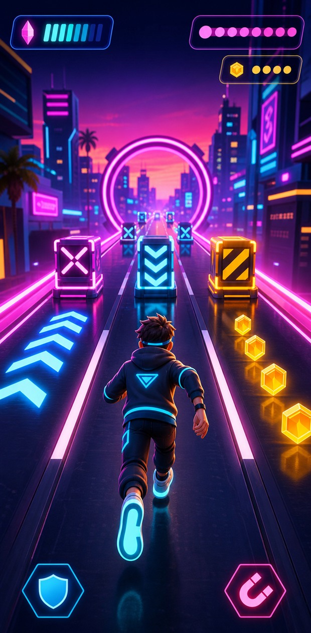 Arcade runner game interface concept by ZyreThonix